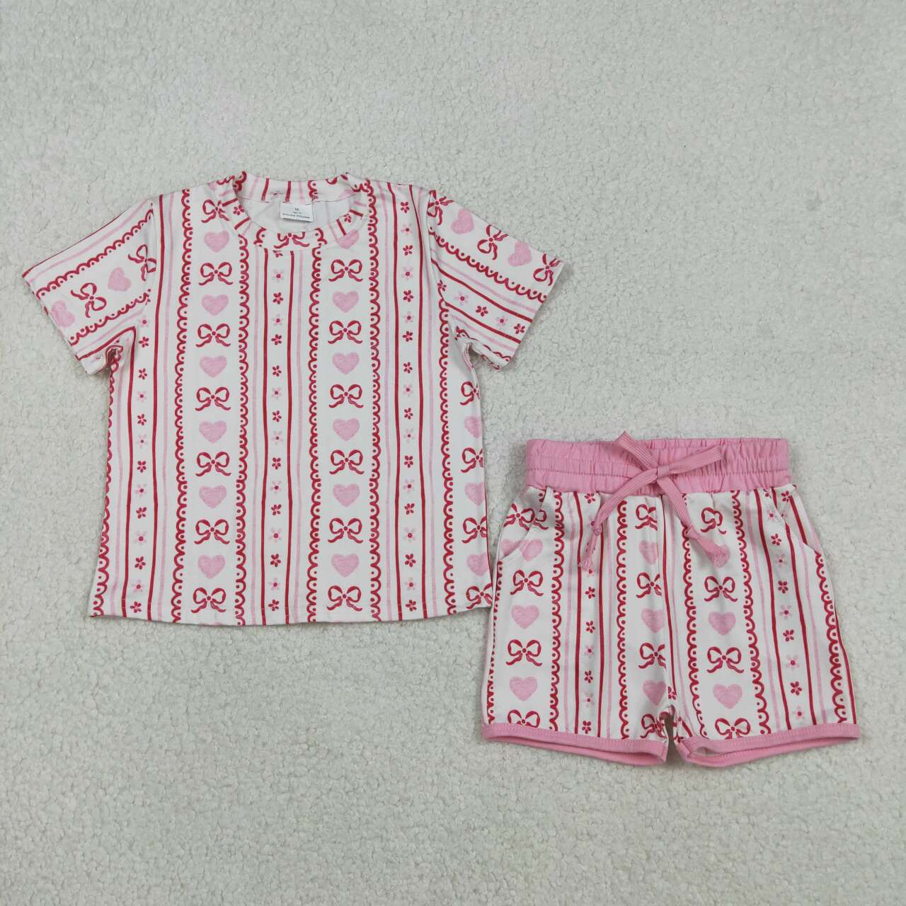Valentine's Day pink hearts Girls Set GSSO2738