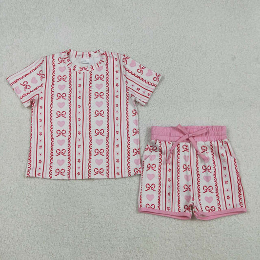 Valentine's Day pink hearts Girls Set GSSO2738