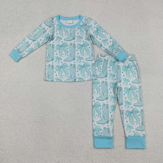 western Blue Boot Long-Sleeved Pajamas GLP2732