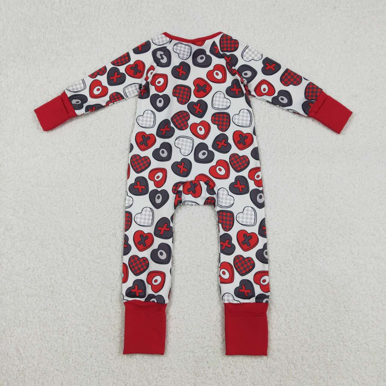 Valentine's Day Heart Full Zipper Baby Romper  LR2882