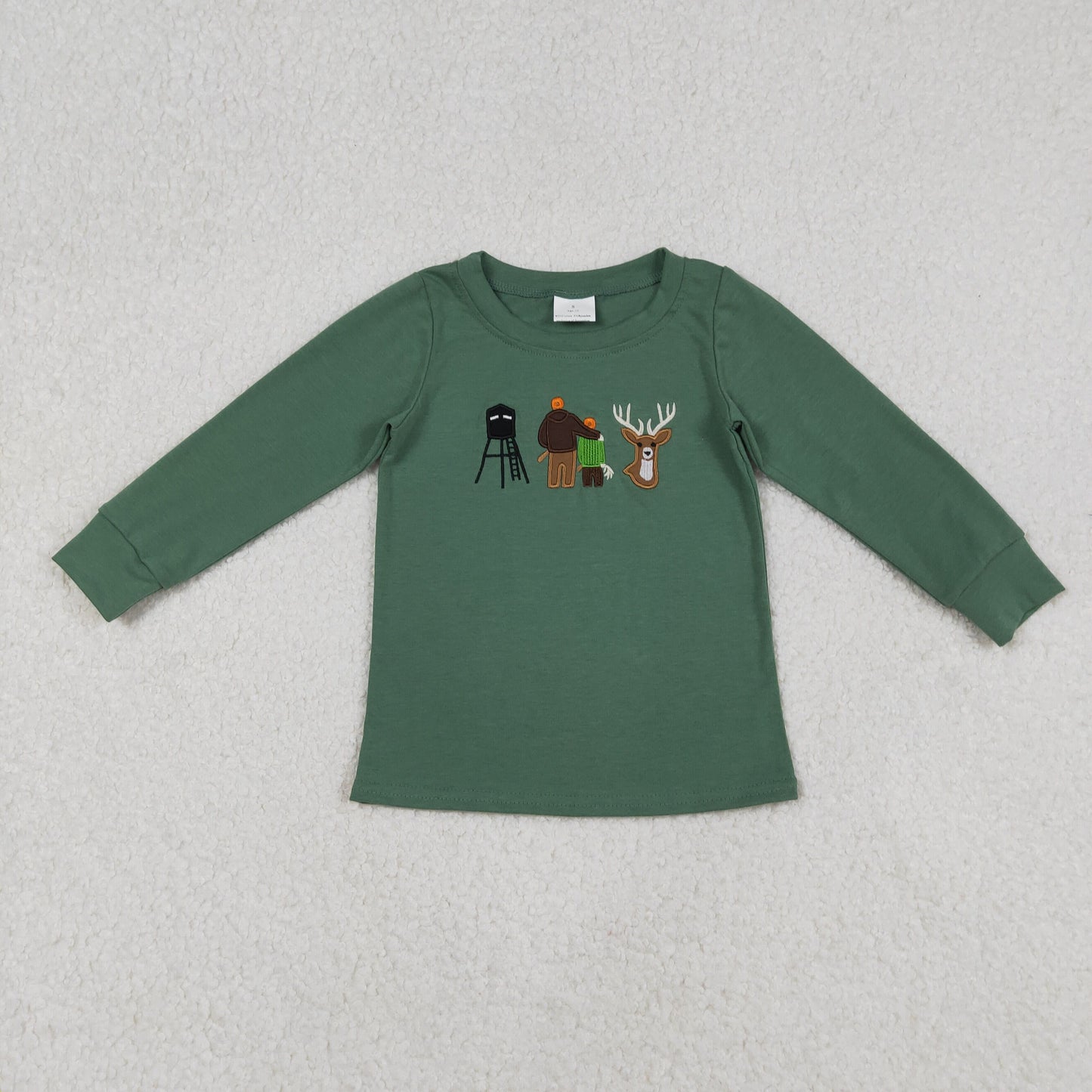 Hunting deer Embroidery Long sleeve Shirt BT1438