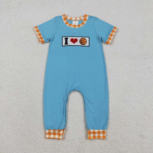 Basketball embroidery baby Romper SR3366