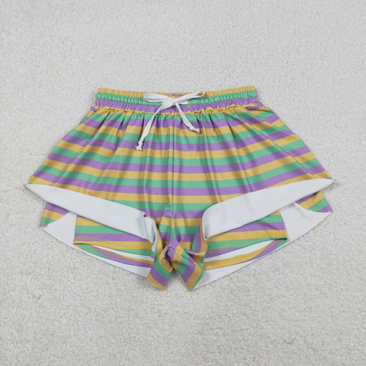 Mardi Gras purple Girls shorts