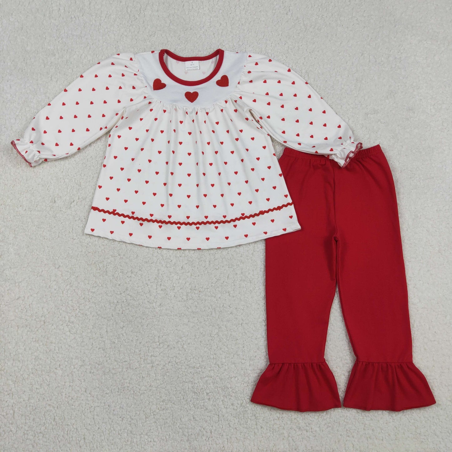 Valentine's Day embroidered heart Girl Set GLP3039