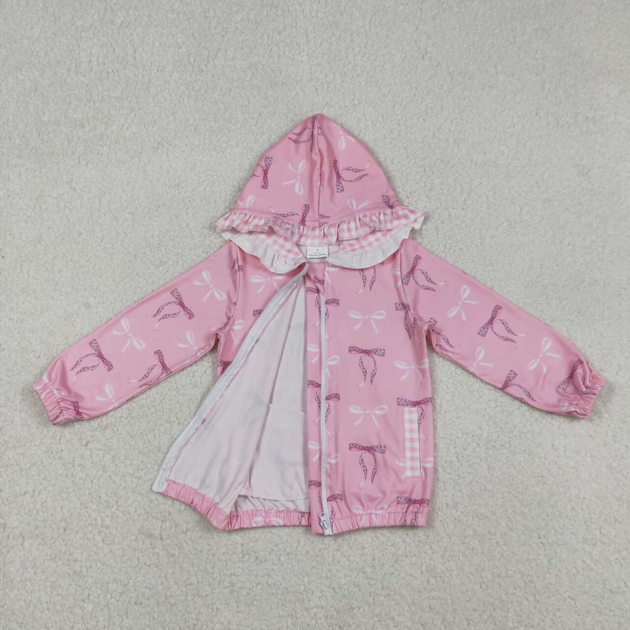 Pink Bow With Zipper Jacket GT1217