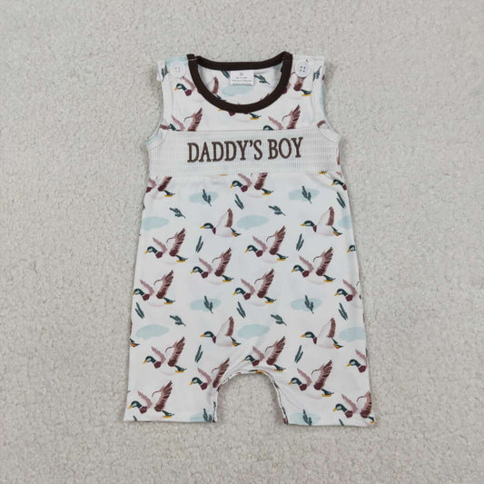Daddy's boy sleeveless baby Romper   SR3347