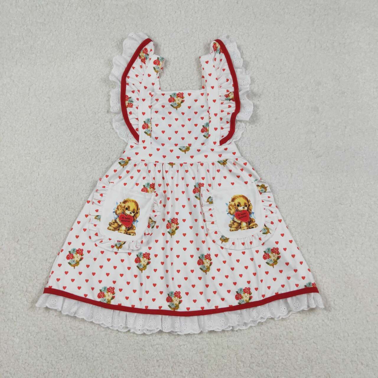 Valentine's Day heart with a pocket Girls Dress GSD2963