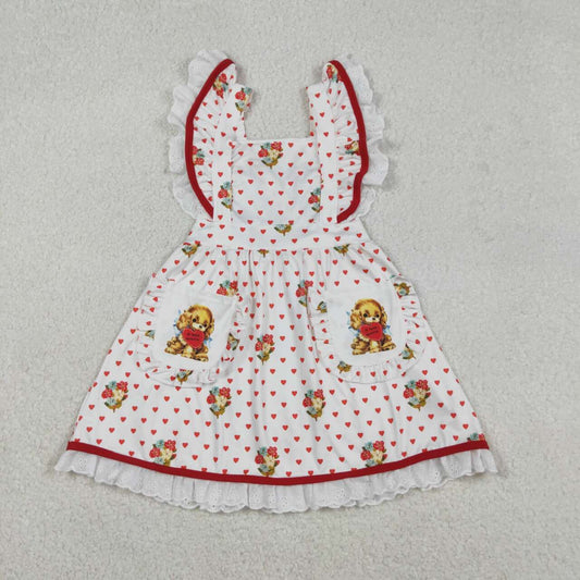 Valentine's Day heart with a pocket Girls Dress GSD2963