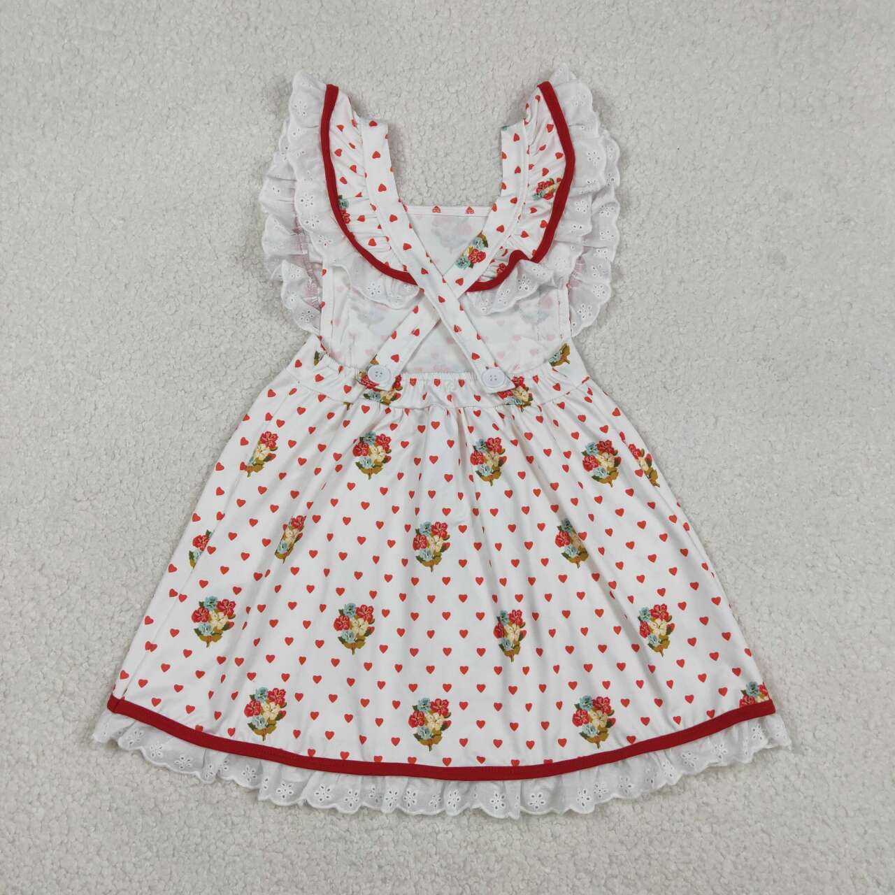 Valentine's Day heart with a pocket Girls Dress GSD2963