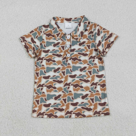 Camo Button Top BT1355