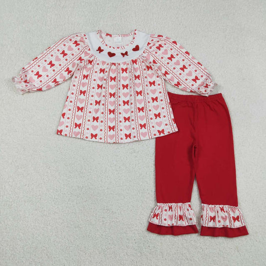 Valentine's Day embroidered heart Girls Set GLP2888