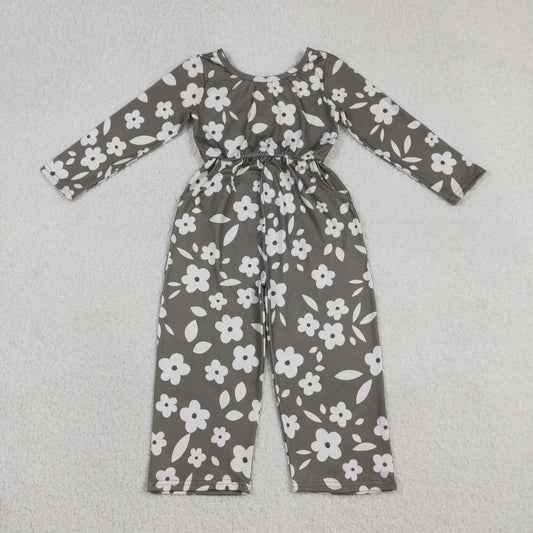 floral  Long sleeve Jumpsuit LR2828