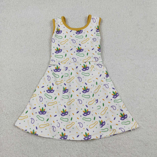 Mardi Gras mask Athletic Girls Dress GSD2951