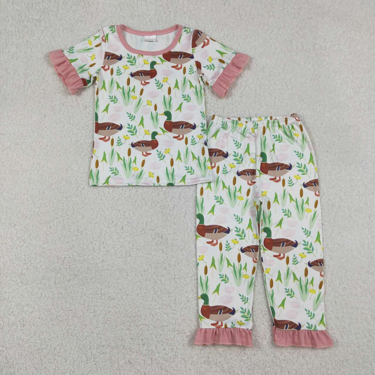 Duck floral short-sleeved pajamas GSSO1252