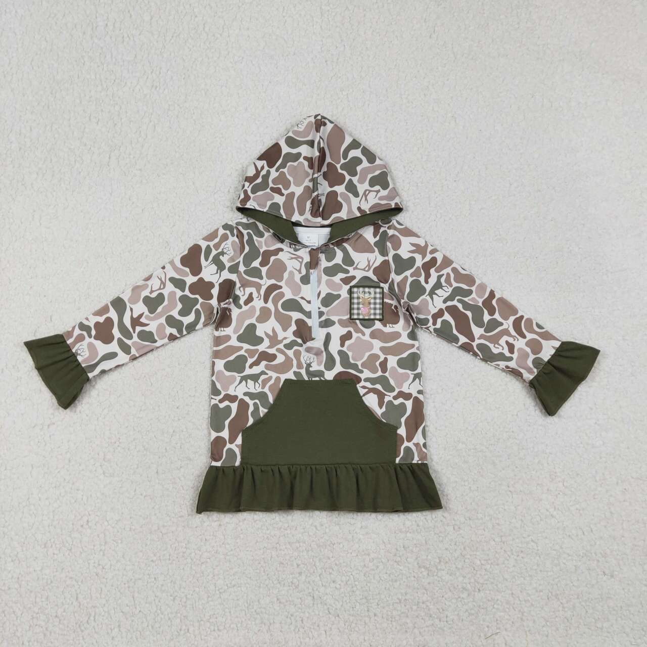 Camo embroidery Deer Long Sleeve hoodies GT1136