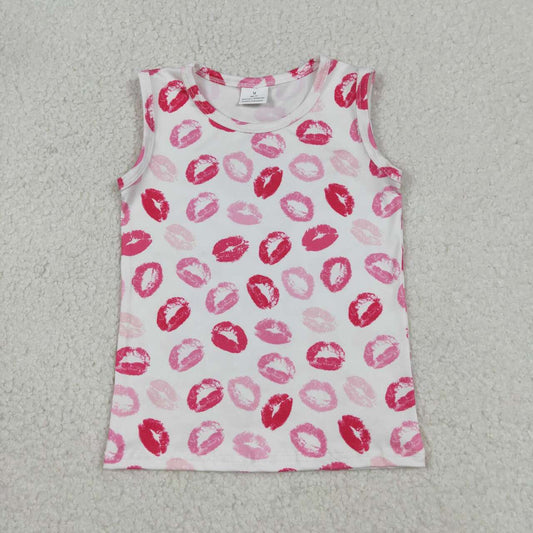 Sleeveless mouth pattern Top GT1419