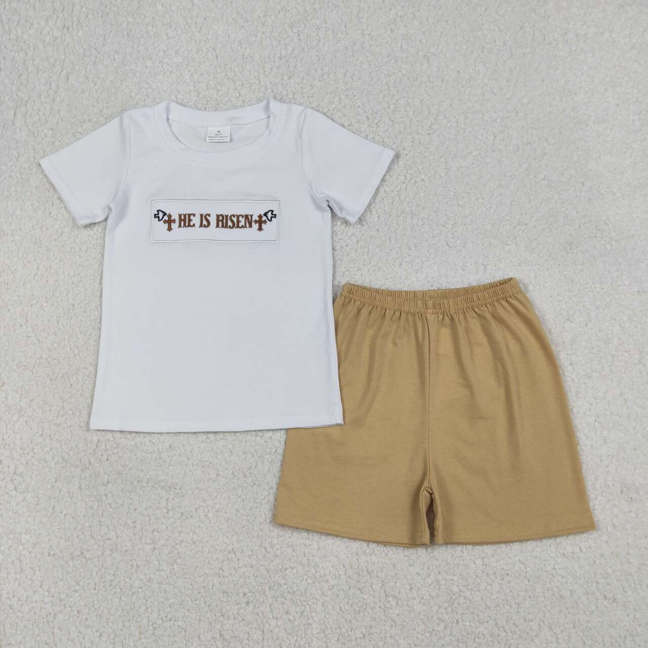 Easter Embroidered cross Boy set BSSO1674