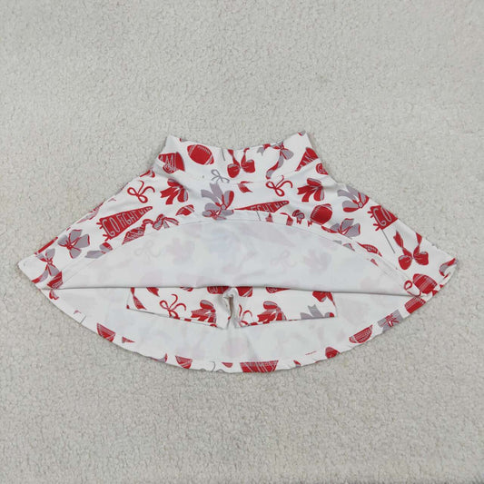 Football Red Athletic Girls Skort GLK0141