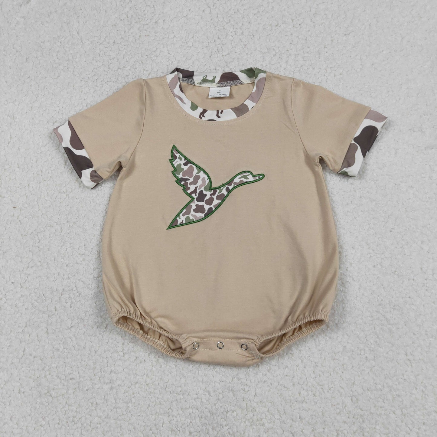 Camo duck embroidery baby Romper SR491