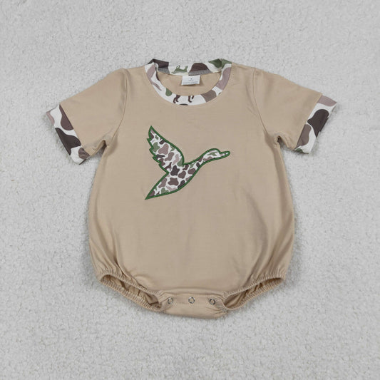 Camo duck embroidery baby Romper SR491