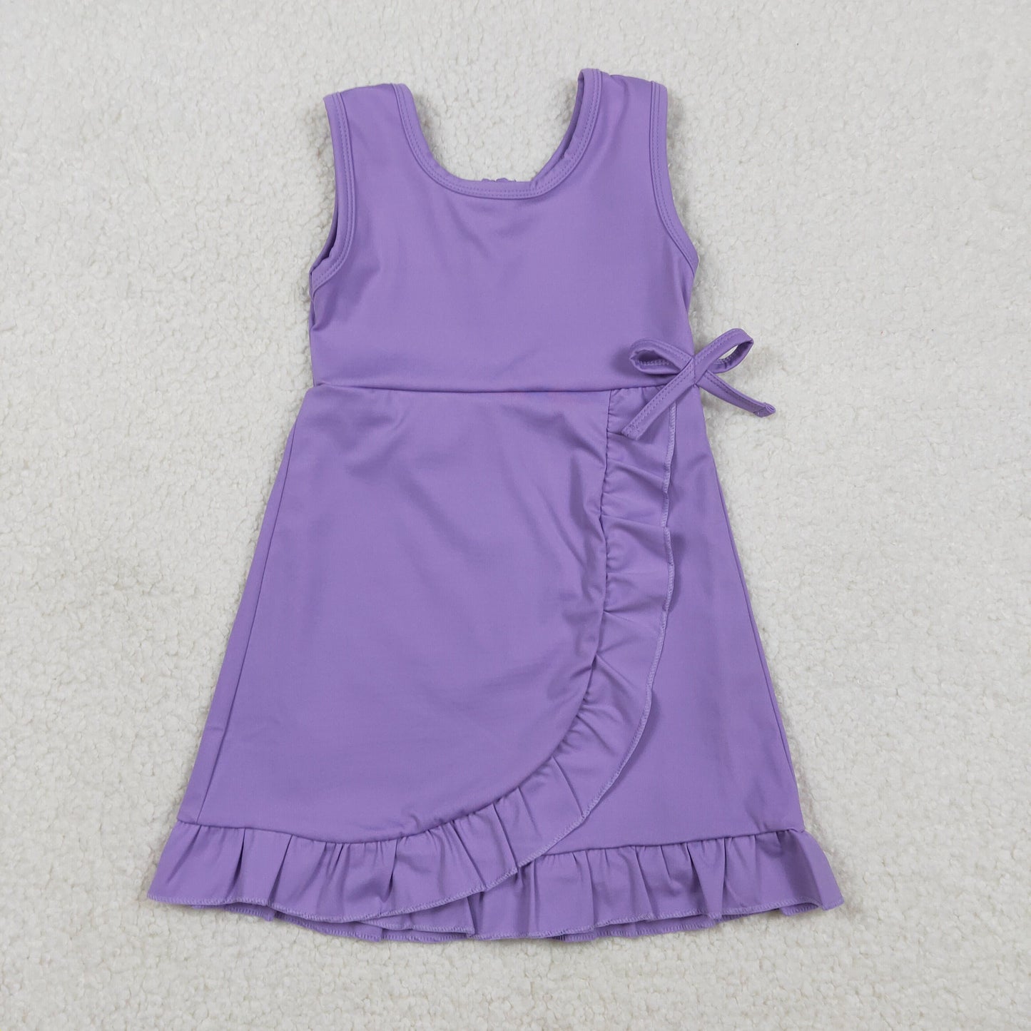 Purple sleeveless Athletic Girls Dress GSD3036