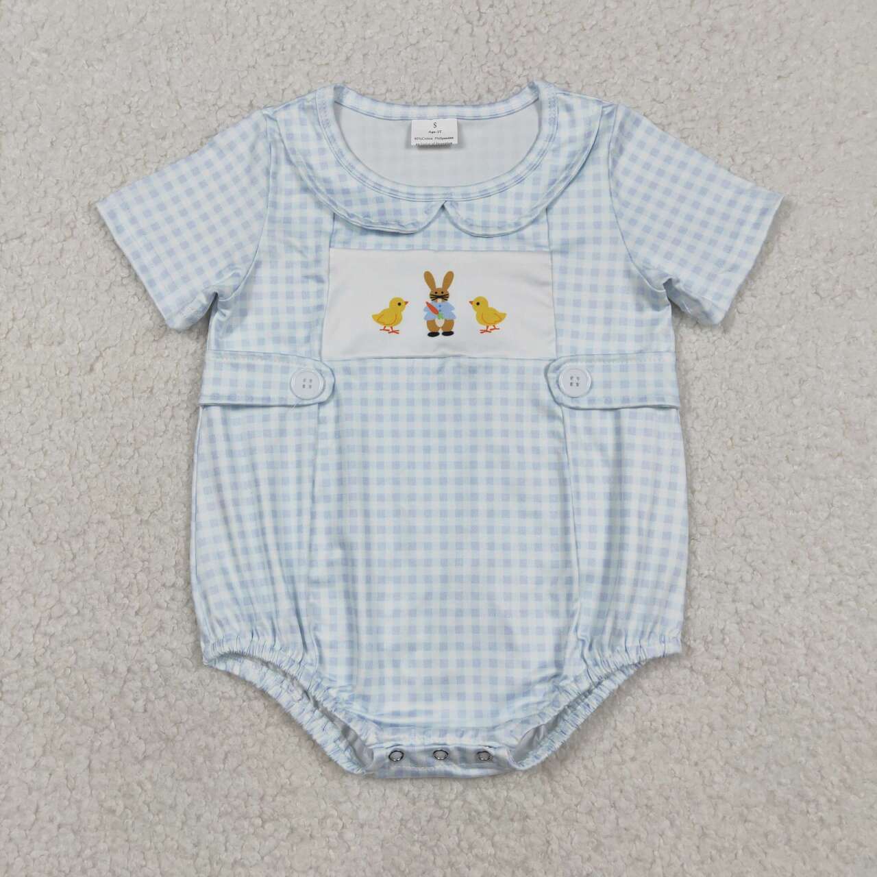 Easter Bunny embroidery baby Romper SR3566