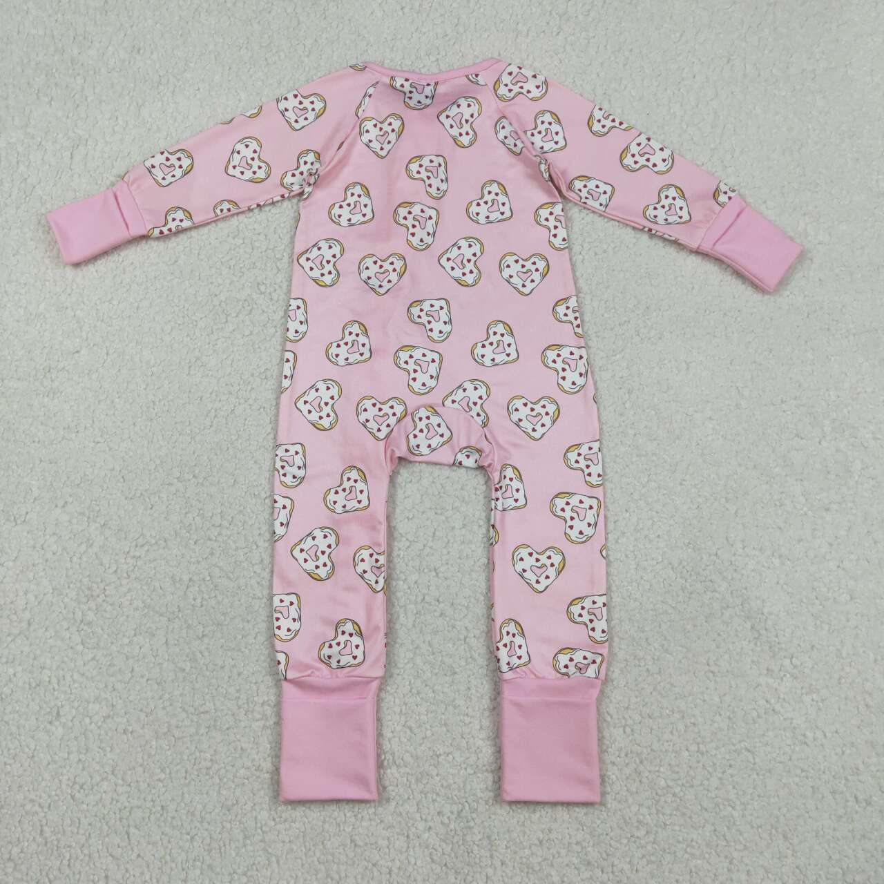 Valentine's Day pink heart Print baby Romper LR2960