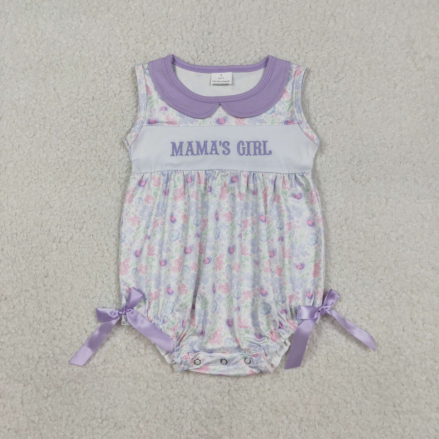purple flower embroidery sleeveless MAMA'S Girls  SR3591