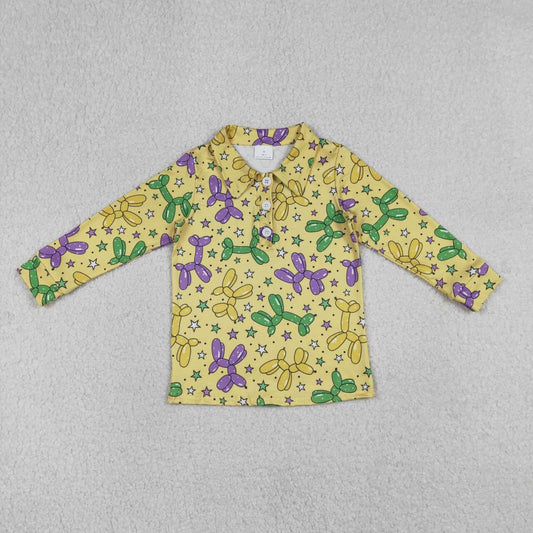 Mardi Gras print with zipper Coat BT1388