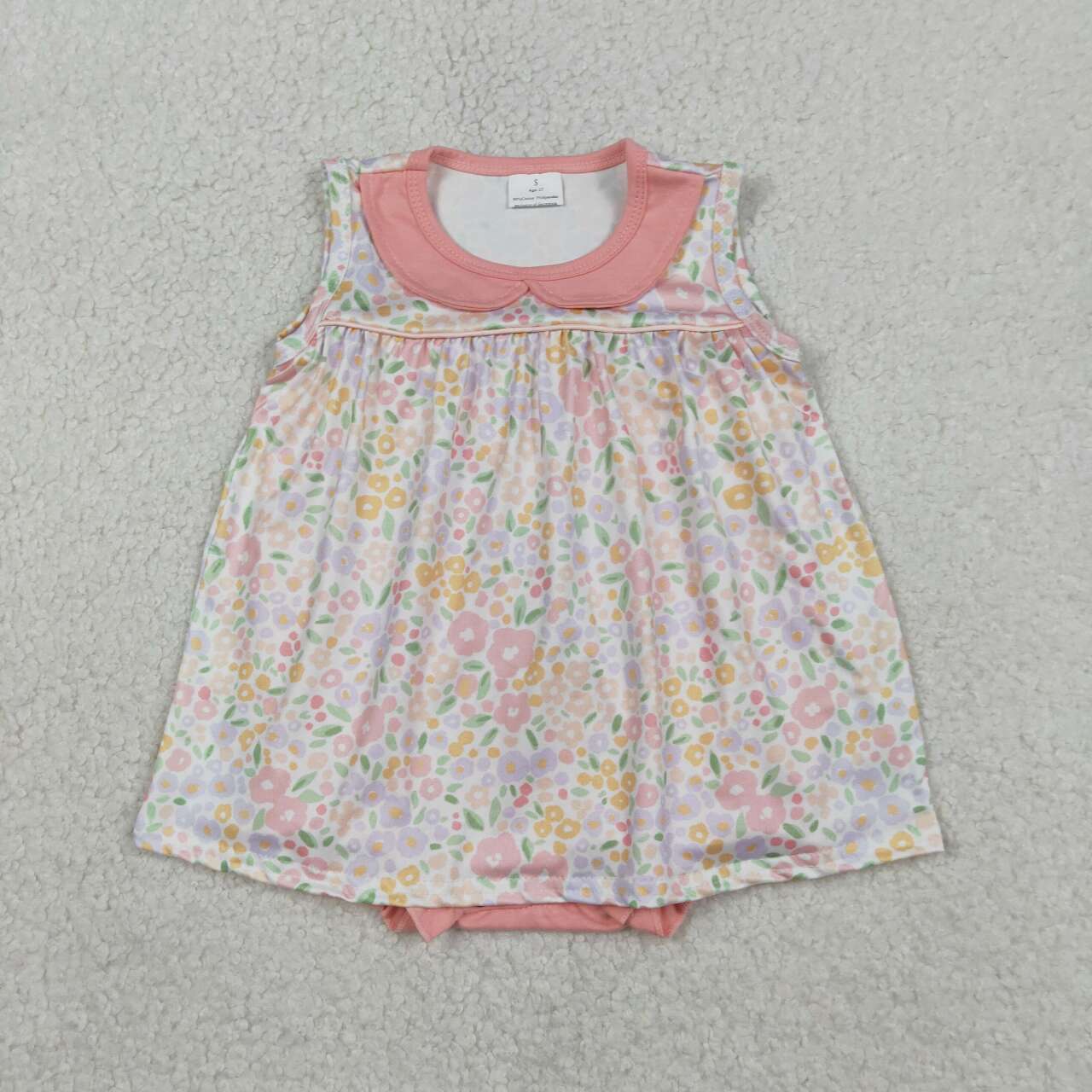 Floral sleeveless Girls ‘s bummie outfit P1001