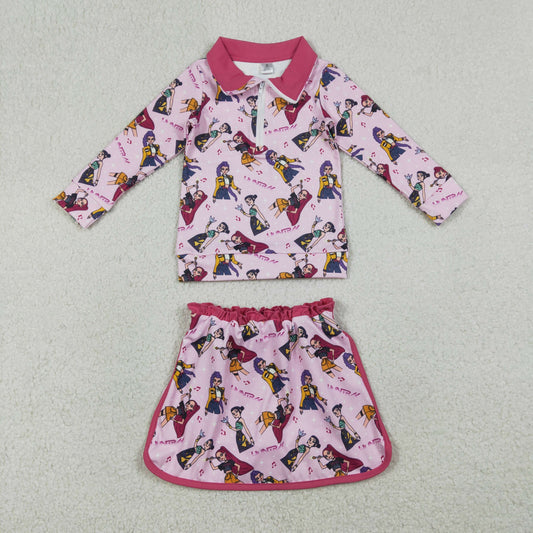 Hot Pink Cartoon athletic Girls Skort GLD1500