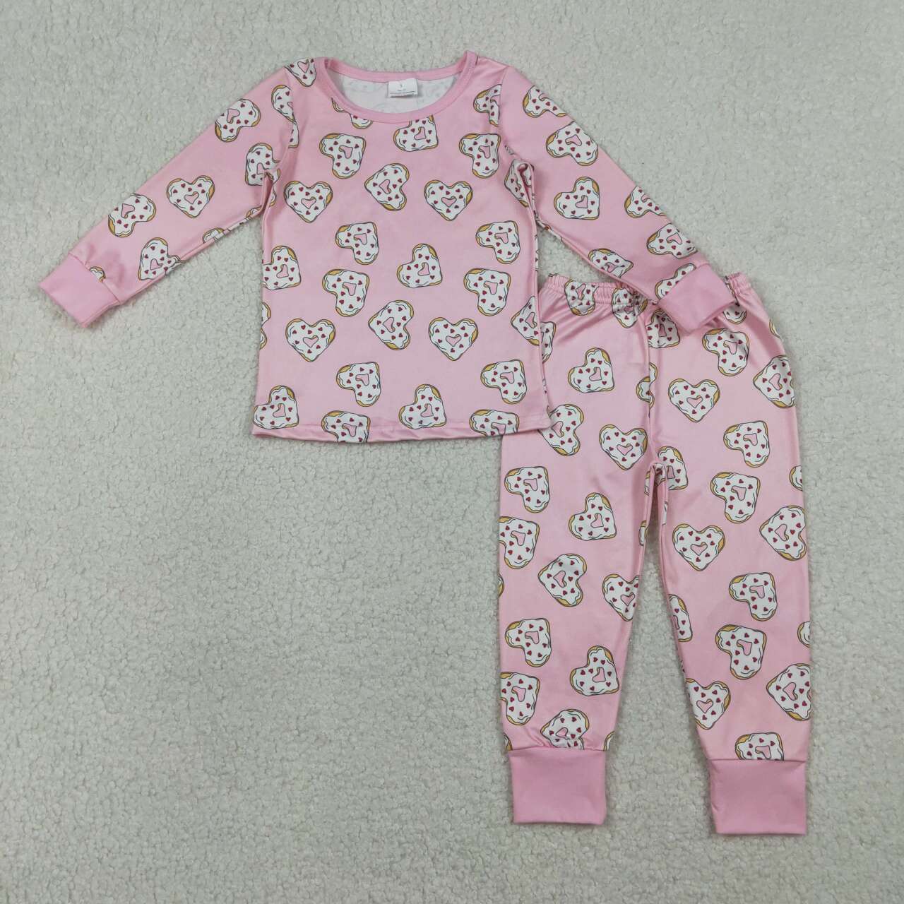 Valentine's Day pink heart Long Sleeve pajamas GLP3245