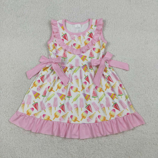 ice cream Short sleeve Girls Dress GSD3479