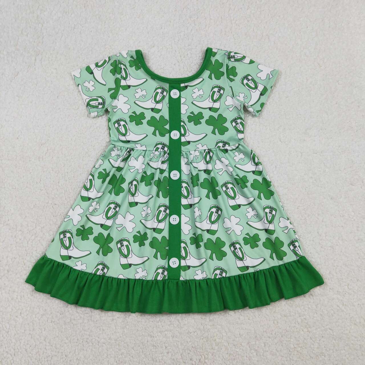 st patrick day Short Sleeve Girls Dress GSD3404