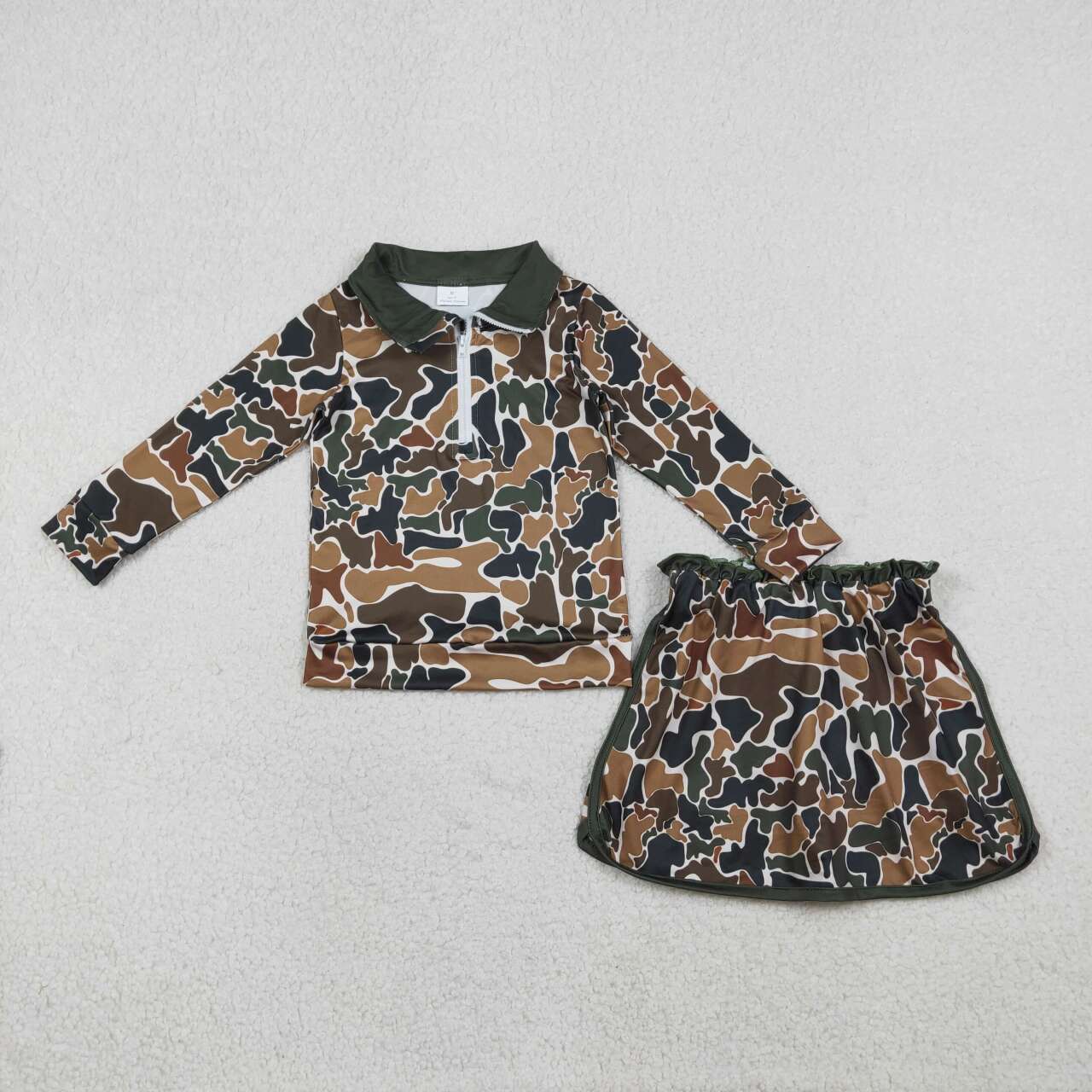 Brown camo girls skort set GLD1547