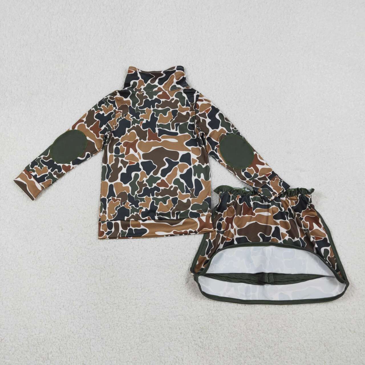 Brown camo girls skort set GLD1547