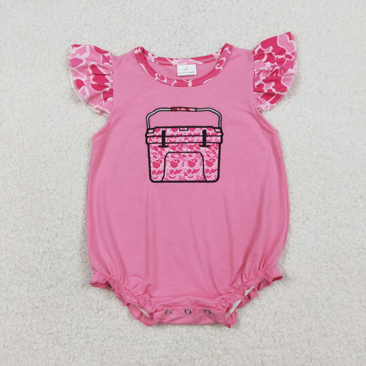 Hot Pink Camo embroidered Baby Romper SR3762
