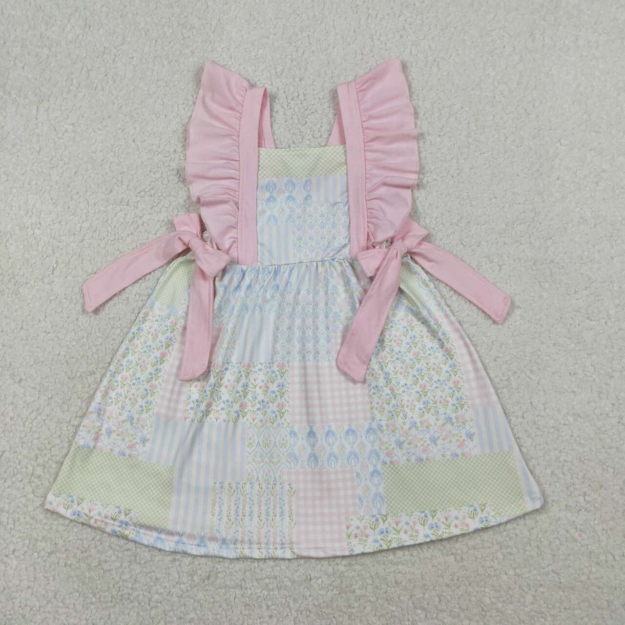 flower Short Sleeve Girls Dress GSD3249