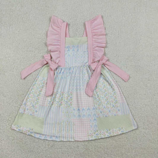 flower Short Sleeve Girls Dress GSD3249