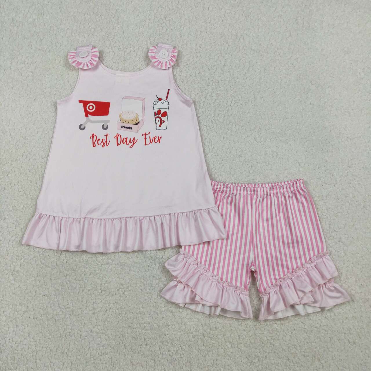 Summer Pink Best day ever Girls Set  GSSO3008