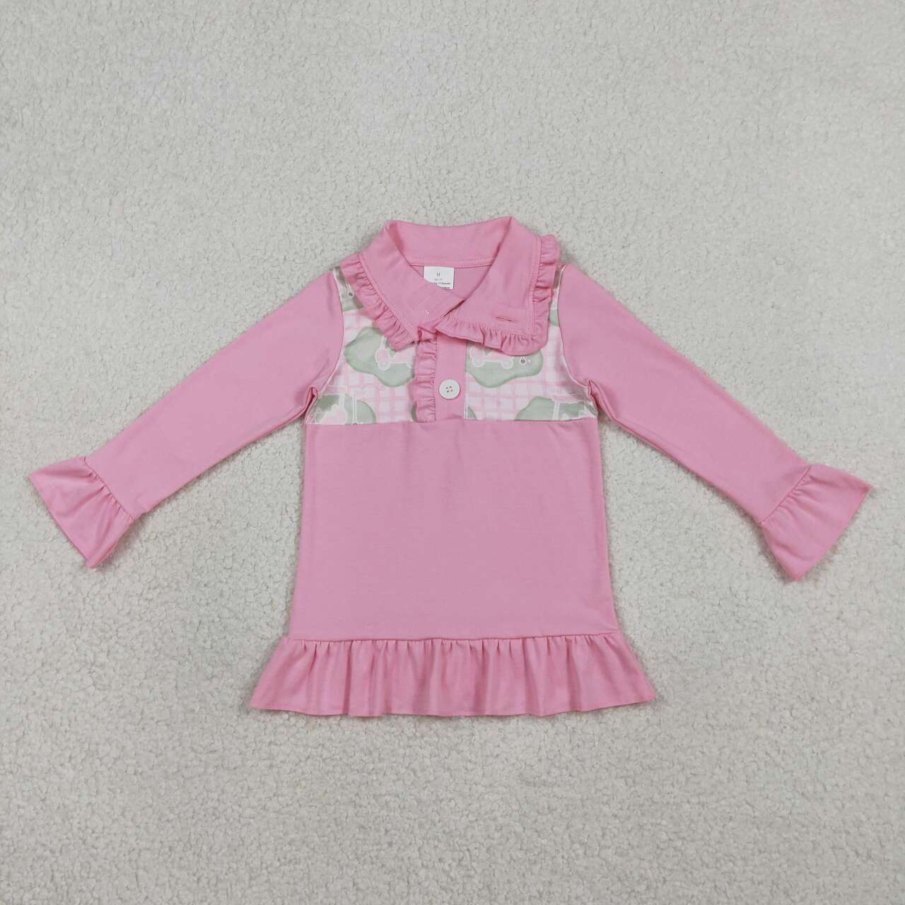 Pink golf Print Long Sleeve Pullover GT1402