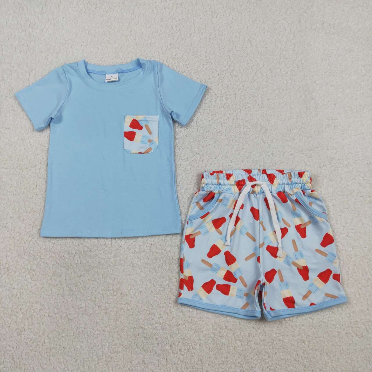 July of 4th popsicle Short Sleeve Boy Set  BSSO1844