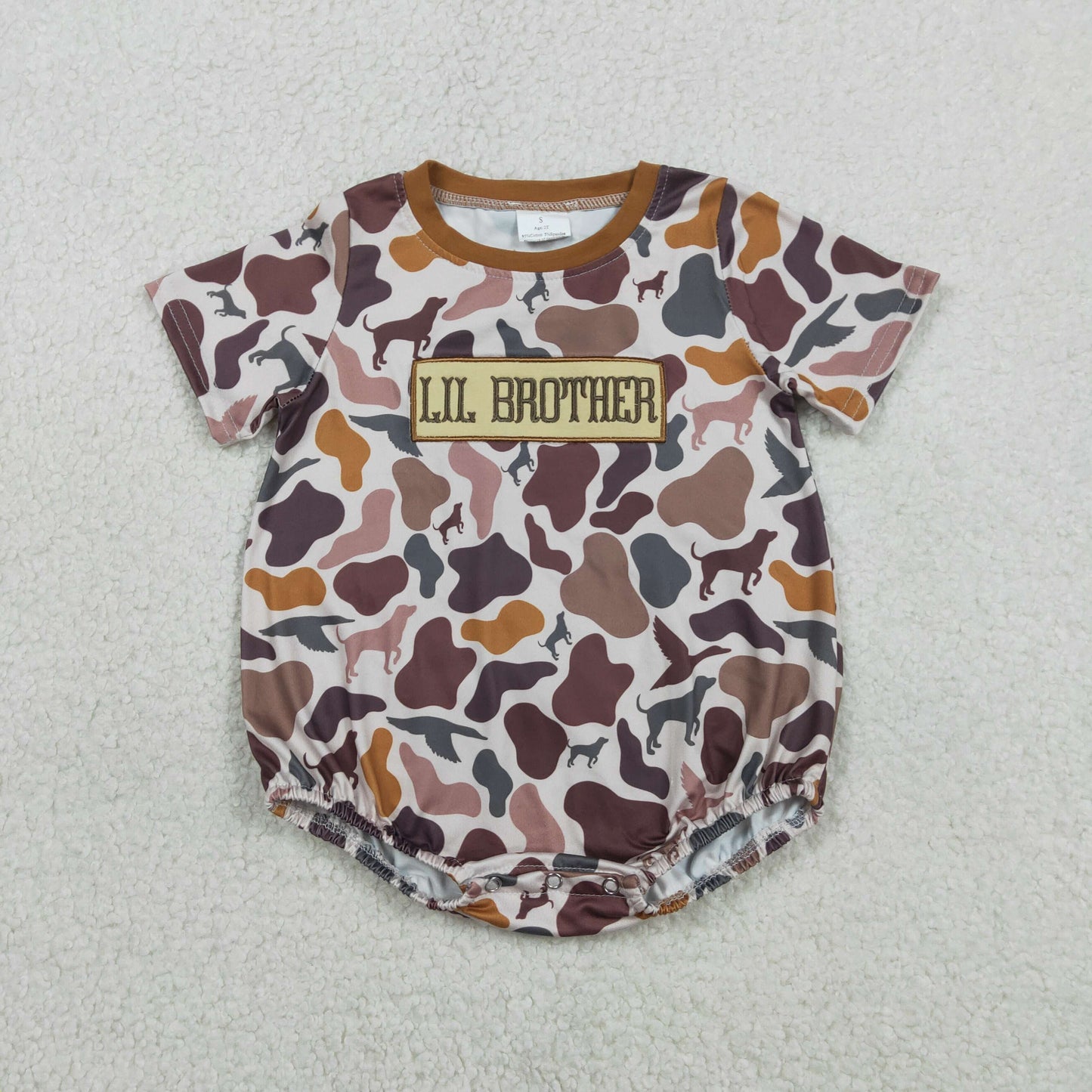 Little Brother Camo embroidered Baby Romper SR3865