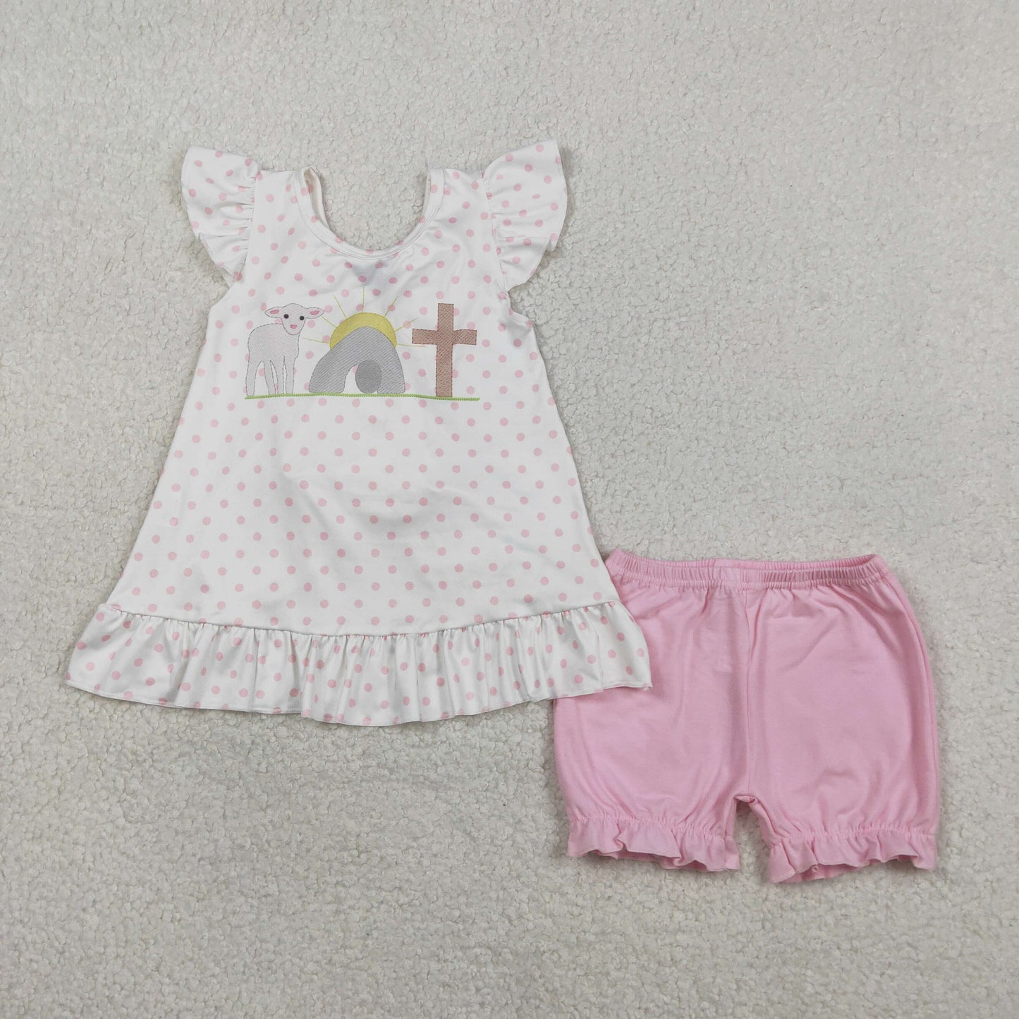 Pink Dots cross Girls Set  GSSO3018