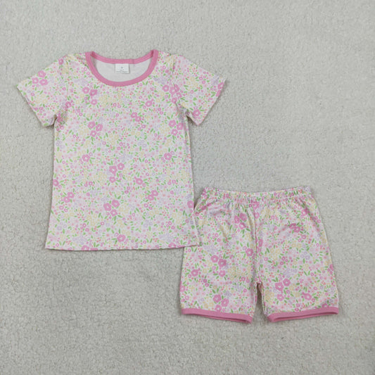 flower Short Sleeve Girls Set GSSO3129