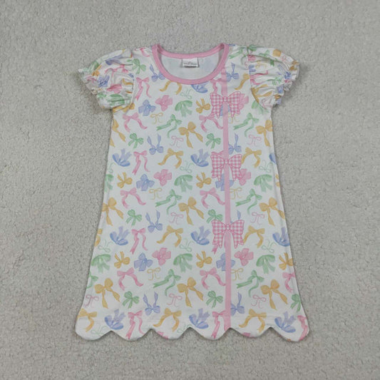 Colorful Bow Girls Dress GSD3245