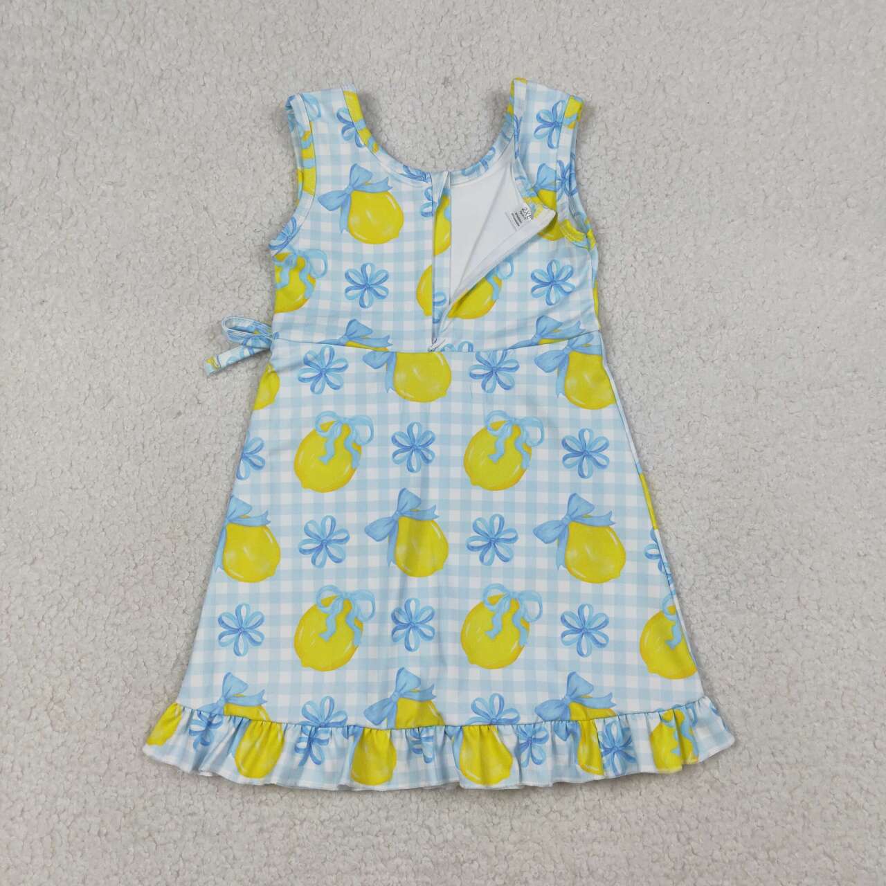 lemon sleeveless Girls Dress GSD3684