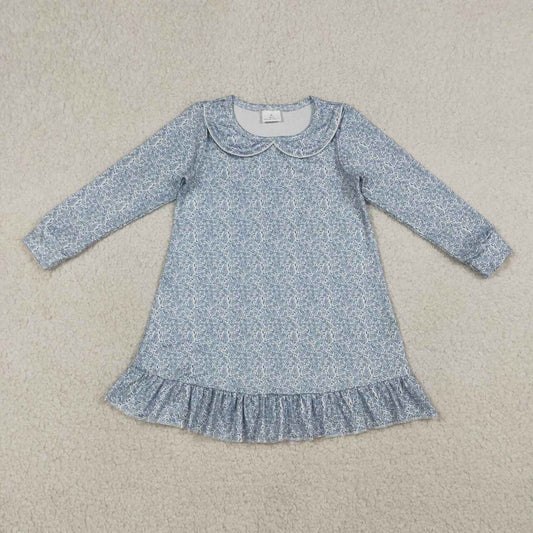 flower Long Sleeve Girls Dress GLD1424