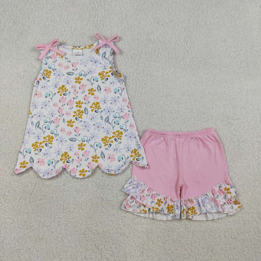 flower sleeveless Girls Set GSSO3392
