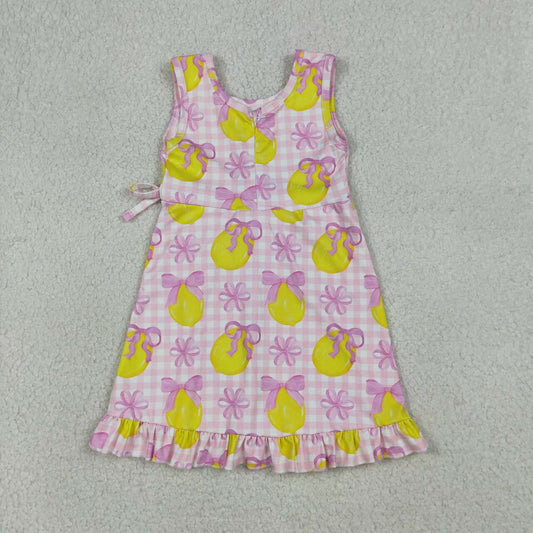 lemon With Bows Athletic Girls Dress GSD3683